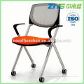 89XAHL 3 colorful new design metal folding chairs with writing pad